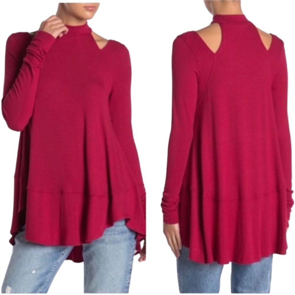 Free People Small Cold Shoulder Downtown Girl Cutout Tunic